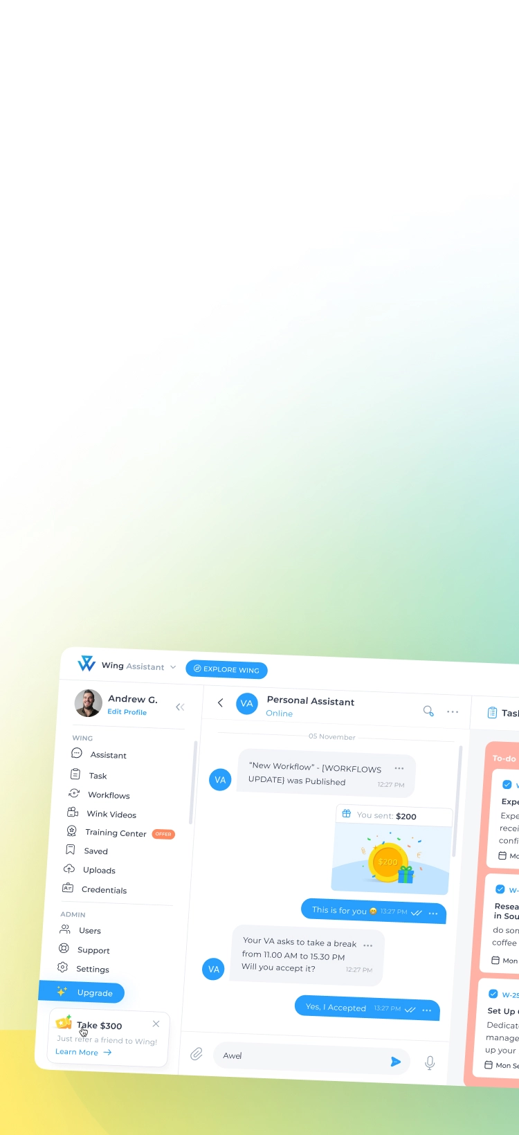 Wing – Virtual assistant for startups and SMEs